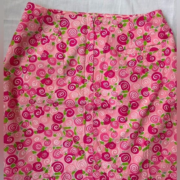 Lilly Pulitzer skirt size 8. Pink with snail pattern. - Picture 3 of 5